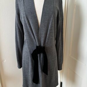 Talbots Stylish Gray Merino Wool Sweater